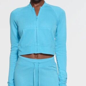 SKIMS French Terry Modal Zip Up | Cyan